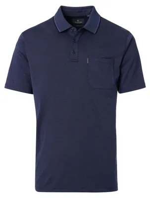 Produktbild von CASAMODA Herren Poloshirt Kurzarm Regular Piqué Dunkelblau 6XL