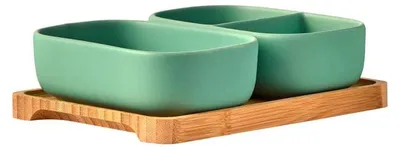 Productafbeelding van BIA Serveerschaaltjes, rechthoekig, groen – set van 2