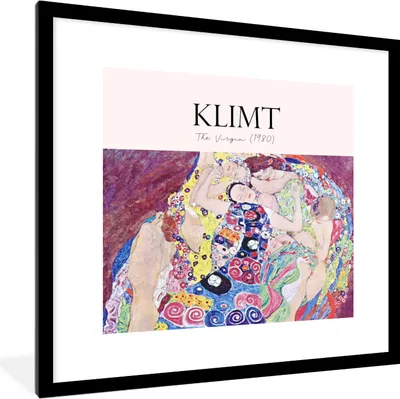 Produktbild von MuchoWow® Gerahmtes Poster Die Jungfrau (1980) - Gustav Klimt - Alte Meister 40x40 cm - Poster mit Schwarzem Bilderrahmen Wandposter Rahmen Foto Bilder - Poster - Plakat im Rahmen