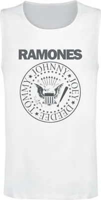 Produktbild von Ramones Tank-Top Herren Crest weiß Band-Merch, Bands 100% Baumwolle XL