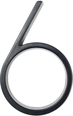 Produktbild von Jumada's – schwarze Hausnummer 6 – schwarze moderne Hausnummer – 125 mm hoch