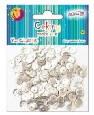 Obrázek produktu pro Aliga, Cekiny pastelowe, srebrne, 10 g
