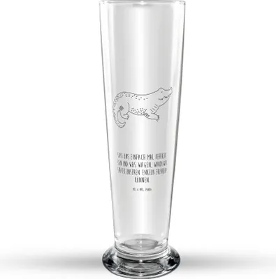 Produktbild von Mr. & Mrs. Panda Bierglas Krokodil - Transparent - Geschenk, Bier Glas, Abenteuerlust, Beste Freundin, Krokodile, Lieblingsmensch, Trinkglas, Glasbierglas, Meer
