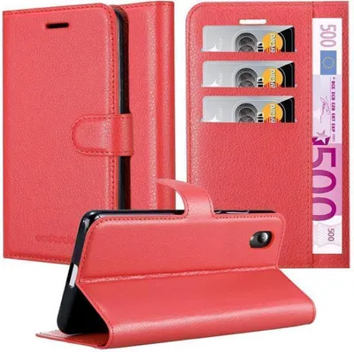 Obrázek produktu pro Cadorabo Case for ZTE Blade A3 2019 Protective Case in Red Pouzdro na mobilní telefon s magnetickým zavíráním