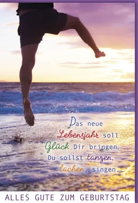 Produktbild von Geburtstag - Glückwunschkarte im Format 11,5 x 17 cm mit Umschlag