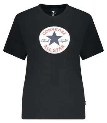 Produktbild von Stylisches Damen Kurzarm T-Shirt in Schwarz mit Logo-Druck