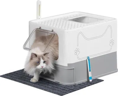 Produktbild von Famanu Katzentoilette mit Deckel - 54,3 x 42,5 x 37,8 cm