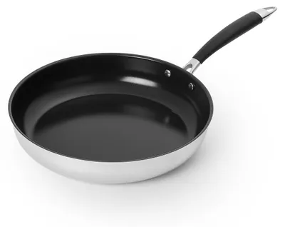 Obrázek produktu pro A. Základní pánev na smažení z keramiky, nerezová ocel 304, nepřilnavý povrch, vhodná pro indukční vařiče