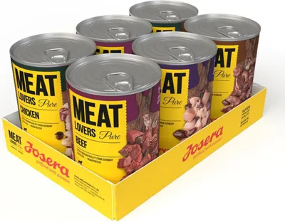 Produktbild von Josera Meat Lovers Pure Multipack 6x400g Nassfutter Hunde getreidefrei