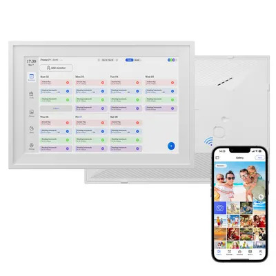 Produktbild von 10,1 Zoll WiFi Digitaler Bilderrahmen mit Kalender 32GB - Hochwertiges IPS-Touchdisplay, Cloud-Sync, Ideal für Familienerinnerungen