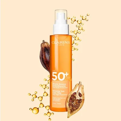 Zdjęcie produktu dla Clarins Sun Spray SPF50, Spray z filtrem przeciwsłonecznym, Ciało, Spray, Ochrona, Skóra uniwersalna, 150 ml