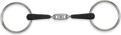 Produktbild von Equirubber - "Equikind+" Doppelt-gebrochene Wasserkopftrense ER520 (5,5 in) (Silber/Schwarz)
