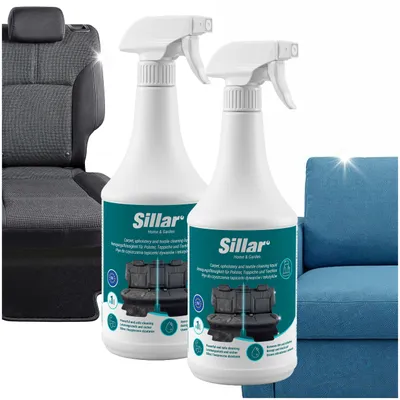 Produktbild von Sillar 2x Polsterreiniger 1L Spray Teppichreiniger Textilreiniger für Autositze Möbel und Teppiche