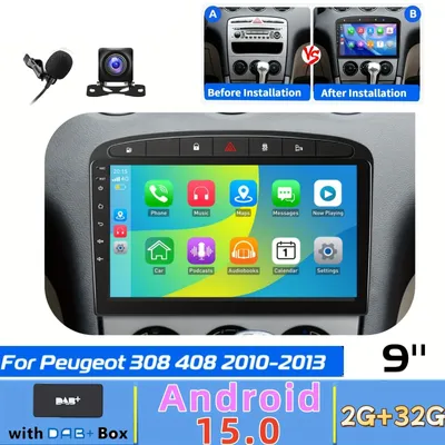 Imagen del producto de Estéreo para automóvil multifuncional - Radio para coche - Reproductor multimedia - Pantalla táctil de 9 pulgadas - Inalámbrico
