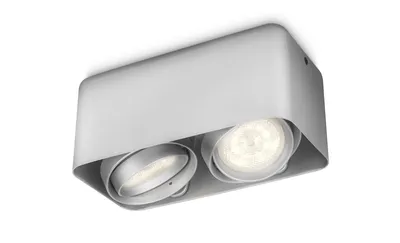 Produktbild von Philips Dimmbare LED Spot 532024816, Strahler Oberflächenbeleuchtung, Nicht austauschbare(s) Leuchtmittel, 2 Glühbirne(n), LED, 2700 K, Aluminium