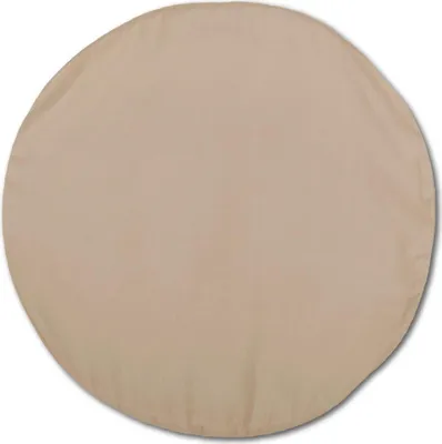 Produktbild von Dekokissenhülle ohne Füllung Sandgrau Ø 50 cm – Kissenhülle Ellen aus Polyester, mit Reißverschluss, waschbar, für Wohn- und Schlafzimmer