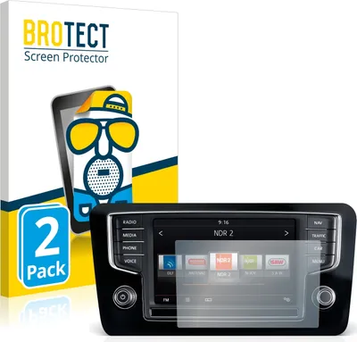 Produktbild von 2x BROTECT Schutzfolie für Volkswagen Sharan 2015 Composition Media 6.5" 2015 Displayschutz Displayschutzfolie Folie Matt Entspiegelungsfolie