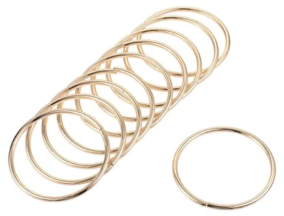 O-Ringe 60 mm, Metall, goldfarben, 10 Stück für DIY