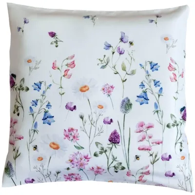 Produktbild von Kissen-Bezug Wiesen-Blumen Frühling Sommer bunt 40x40 cm