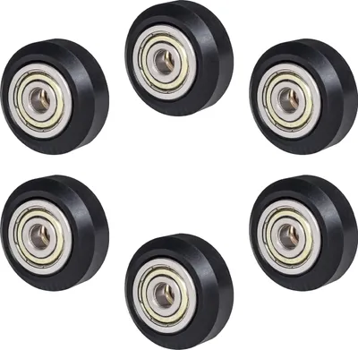 Produktbild von 6-teilige 3D-Druckerteile POM-Riemenscheibenrad 625zz Umlenkrollenrad Passives rundes Rad Kompatibel mit Creality Ender 3 CR-10 CR-10S