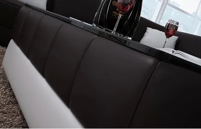 Produktbild von Designer Couchtisch Polster Tisch Leder Glas Moderner Tisch Glastische