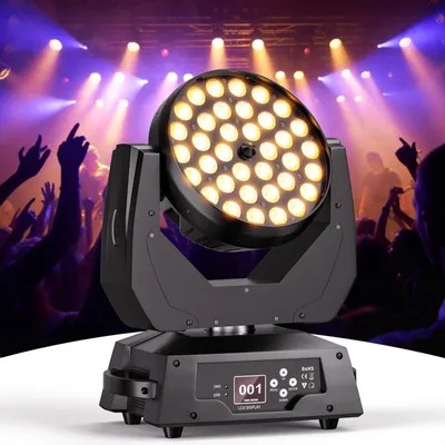 Produktbild von Bewegliches Scheinwerfer – Discokugel – Bühnenbeleuchtung – DJ-Beleuchtung – Partybeleuchtung – EU-Stecker – RGBW 36x18W LED