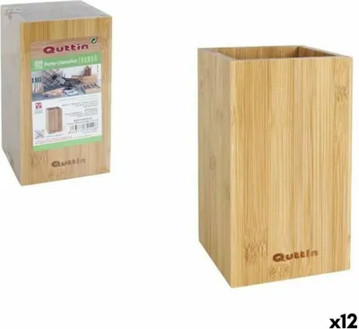 Zdjęcie produktu dla Bambusowy pojemnik na przybory kuchenne quttin 10,5 x 10,5 x 18 cm (12 sztuk)