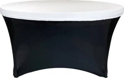 Obrázok produktu pre Pružný obrus, prestieranie, biely obrus na okrúhle stoly s priemerom 180 cm