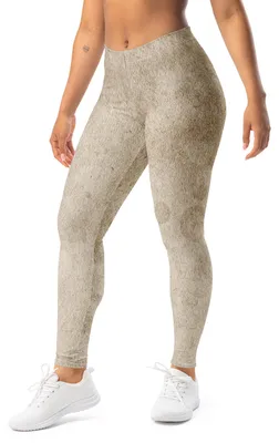 Produktbild von DECALVIBES Damen Leggings Basic Pre-Spilled Beige - M