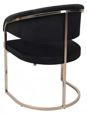 Immagine prodotto di Sedia imbottita moderna design poltrona nera poltrona bracciolo sala da pranzo lusso