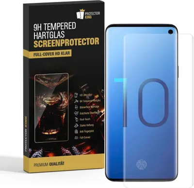 Produktbild von 2x 9H Hartglas für Samsung Galaxy S10 FULL CURVED KLAR Schutzglas Displayglas Glasfolie Panzerglas Panzerfolie Displayschutz Echtes Tempered Glas