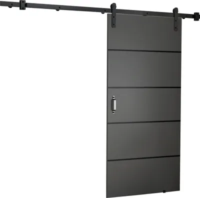 Obrázek produktu pro KIER FURNITURE posuvné dveře LORNI 100 - Univerzální - grafit 106x205x1,6 cm