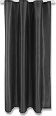 Produktbild von Gardine Alessia blickdicht mit Kräuselband, Maße: 140x145cm, Farbe: Schwarz
