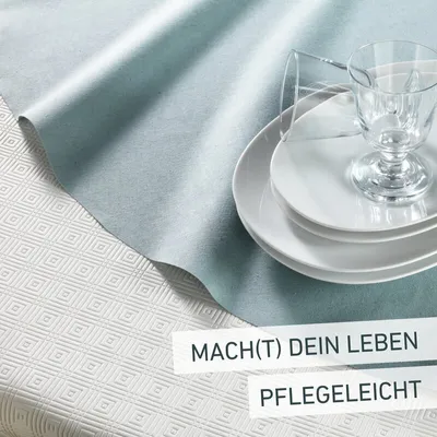 Produktbild von Tischschoner Bulgomme Standard PVC weiß - 135x220cm, oval