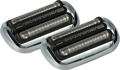 Produktbild von vhbw 2x Ersatz-Scherköpfe kompatibel mit Braun 70-B-4320cs, 70-B4500cs, 70-B4200cs, 70-B4000cs, 70-B1200s Elektrorasierer, Schwarz Silber Weiß