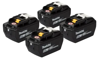 Produktbild von Makita Akku Set 4x BL 1890 Akku 18 V 9,0 Ah / 9000 mAh Li-Ion LXT ( 4x 1915H4-0 ) mit Ladestandanzeige