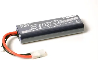Imagen del producto de NOSRAM - Batería LiPo de 3100mAh, 7,4V, 50C, para coche, con carcasa resistente, conector Tamiya