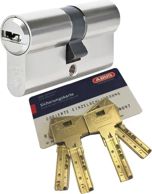 Produktbild von ABUS Bravus.2000 Doppelzylinder mit 4 Schlüssel, Länge (a/b) 30/30mm (c= 60mm) mit Sicherungskarte, Angriffswiderstandsklasse B, mit Not- u. Gefahrenfunktion