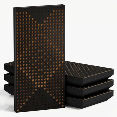 Imagen del producto de Juego de 10 paneles acústicos estrechos WILDS-F, 50x25x5 cm, /dorado