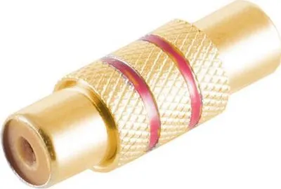 Image de Adaptateur S/CONN maximum connectivity, prise femelle RCA sur prise femelle RCA, métal, contacts dorés, rouge (57040-MGR)