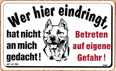 Produktbild von Warnschild - Wer hier eindringt hat nicht... - 25cm x 15cm - 308448
