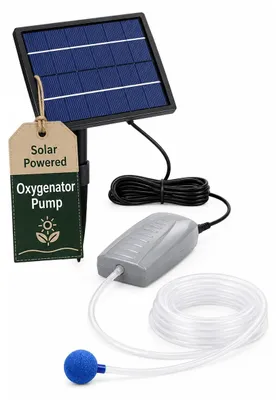 Imagen del producto de Bomba de aire solar - Sumergible - Para estanque - 120 litros por hora