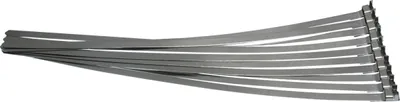 Produktbild von 10 x Vorgefertigte Edelstahl 304SS Schlauchbandschellen Kabelbinder Länge 480 mm