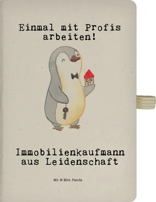 Produktbild von Mr. & Mrs. Panda notizbuch Immobilienkaufmann Leidenschaft - Transparent - Geschenk, Tagebuch, Spruch, Witzig, Adressbuch, Notizheft A5, Immobilienmakler, Ausbildung