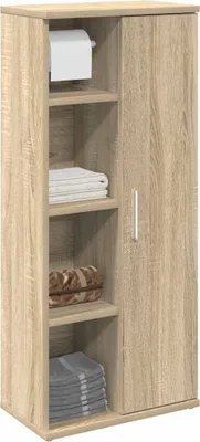 Produktbild von Möbel Badezimmerschrank mit Rollenhalter Sonoma-Eiche 39x22x90 cm - Badezimmer &45320