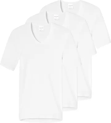 Produktbild von Schiesser 3er Pack Original Classics Feinripp Unterhemd / Shirt Kurzarm Bequeme Feinripp-Qualität, Etwas längere Rückenpartie, Hohe Formstabilität