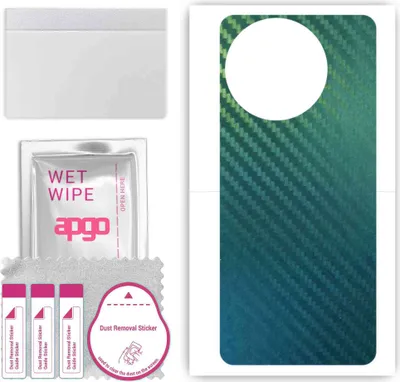 Produktbild von apgo Rückseite Schutzfolie, Skin, kompatibel mit Xiaomi Civi 4 Pro, Hinten Displayschutzfolie aus Vinylfolie, kratzfest, einfache Montage - Kohlenstoff-Chamäleon CAKA1