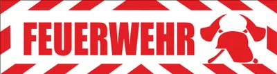 Produktbild von INDIGOS UG - Magnetschild "Feuerwehr 2" mit Rahmen 45 x 12 cm - Magnetfolie für Auto / LKW / Truck / Baustelle / Firma
