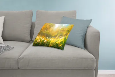 Produktbild von MuchoWow® Zierkissen Sofakissen Wohnzimmer Dekokissen 60x40 cm Blumen - Sommer - Aquarell - Kopfkissen - Polster mit Foto