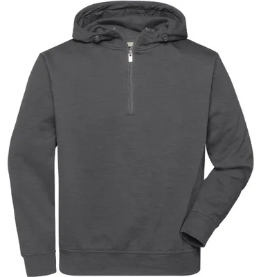 Produktbild von Sweatshirt mit Kapuze und Reißverschluss dark-melange, Gr. L